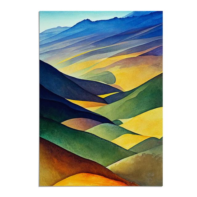 Painting Of A Mountain Landscape No.3 - Print Alpen Home Format: Paper, Size: 29.7cm H x 21cm W on Productcaster.