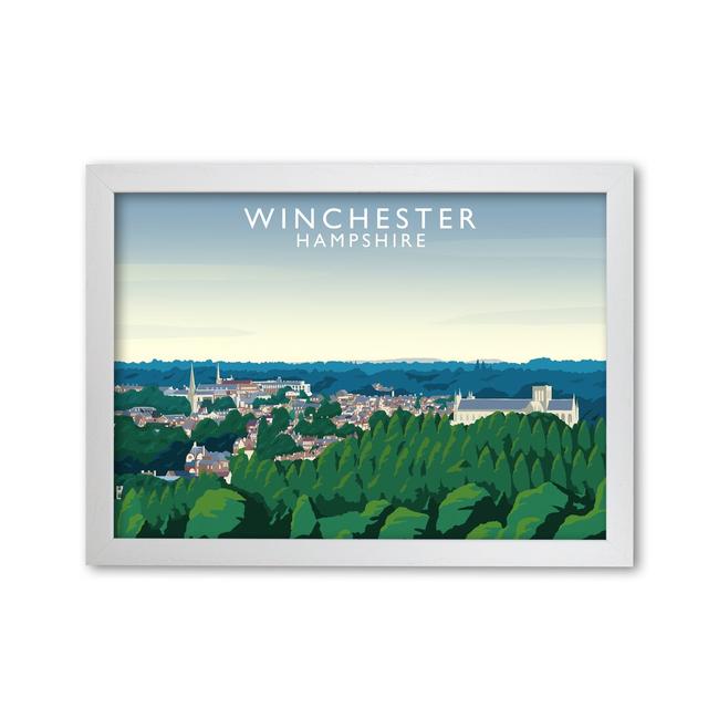 Winchester Hampshire by Richard O'Neill - Print 17 Stories Format: White Framed, Size: 29.7cm H x 42cm W x 3cm D on Productcaster.