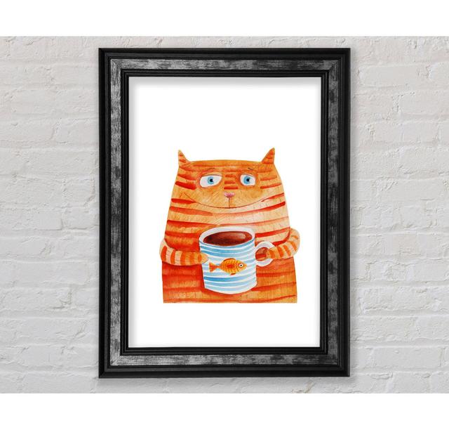 Tom Cat Drink - Single Picture Frame Art Prints Bright Star Size: 42cm H x 29.7cm W x 8cm D on Productcaster.