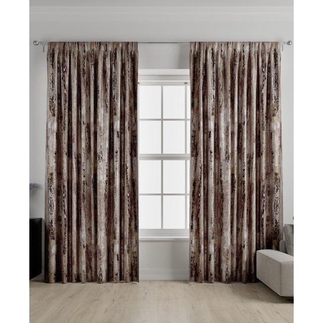 Oaklyn Polyester Room Darkening Grommet / Eyelet Curtains / Drapes Pair Borough Wharf Panel Size: Width 167 x Drop 137cm, Colour: Pink/Yellow/White on Productcaster.