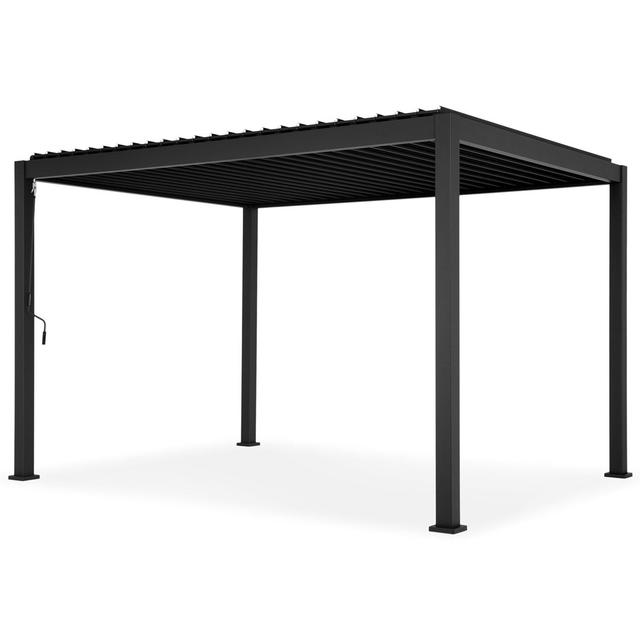 Bassano 4m x 3.6m Aluminium Patio Gazebo Dakota Fields Roof Colour: Black on Productcaster.