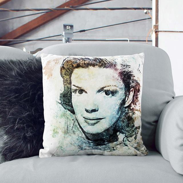 Judy Garland in Abstract Cushion with Filling East Urban Home Size: 40cm H x 40cm W x 15cm D, Backing Colour: White on Productcaster.