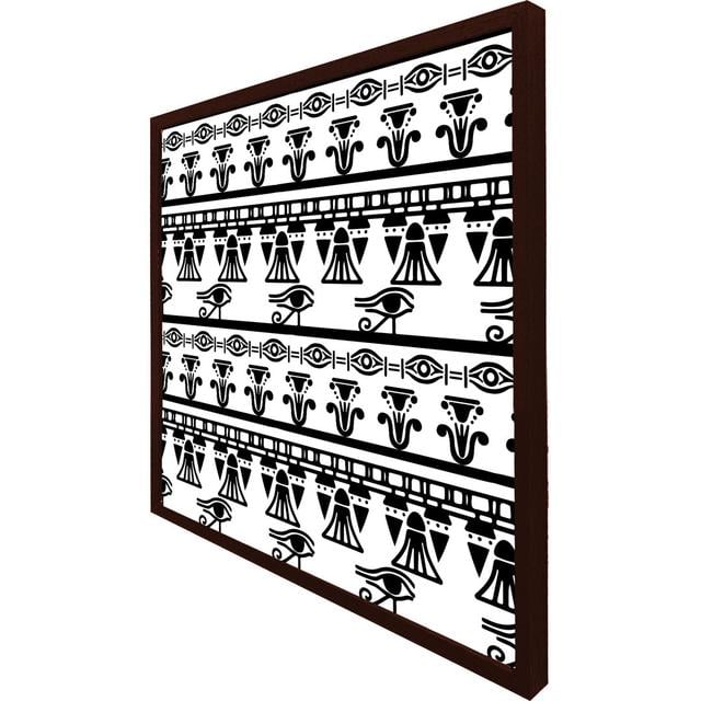 Pilton Egyptian Eye Of Horus Heiroglyphs - Single Picture Frame Print Latitude Vive Size: 31cm H x 31cm W x 4cm D, Frame Colour: Brown Framed on Productcaster.