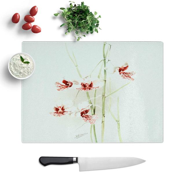 Glass Magnolia Flowers Illustration Tab.74 by Frederick Sander Chopping Board East Urban Home Size: 28.5 cm W x 20 cm L on Productcaster.