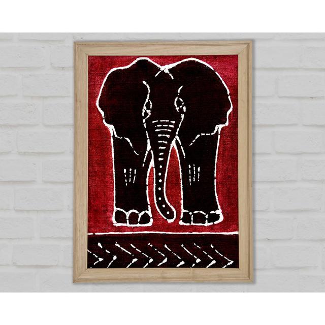 Aboriginal Red Elephant - Single Picture Frame Art Prints Latitude Vive Size: 84.1cm H x 59.7cm W on Productcaster.