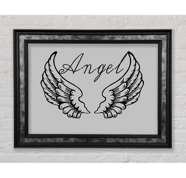 Angel Wings 4 - Single Picture Frame Art Prints Rosalind Wheeler Colour: Grey, Size: 21cm H x 29.7cm W on Productcaster.