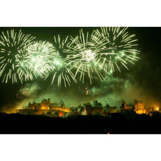 Arius Bastille Day Fireworks - Wrapped Canvas Print 17 Stories Size: 61cm H x 91 cm W x 3.8cm D on Productcaster.