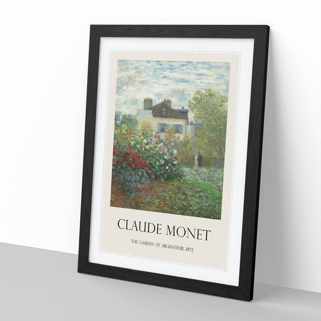 Garden in Argenteuil by Claude Monet - Picture Frame Graphic Art East Urban Home Size: 48cm H x 36cm W x 2cm D, Frame Option: Black Framed on Productcaster.