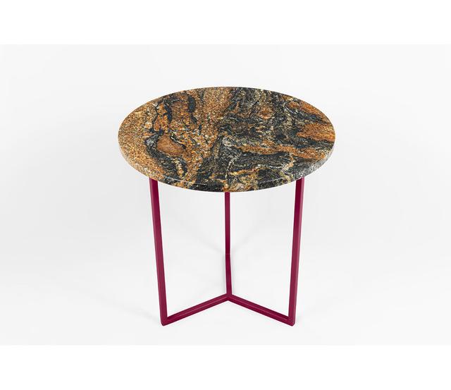 Downey Alex Side Table Canora Grey Table Base Colour: Red on Productcaster.