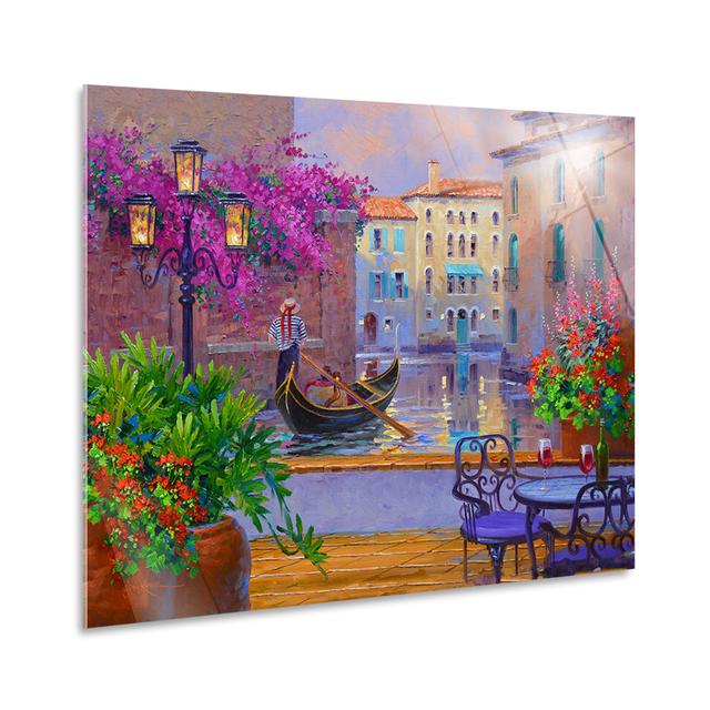 Romantic reflections in Venice by Mikki Senkarik - Unframed Rectangle Graphic Art Marlow Home Co. Size: 70cm H x 100cm W on Productcaster.