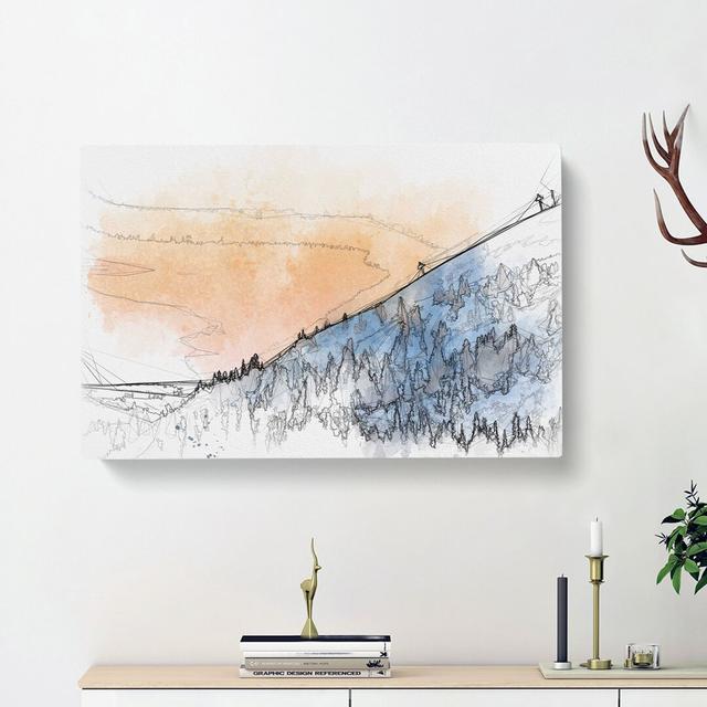 Hills of Trysil Norway - Wrapped Canvas Painting Print East Urban Home Size: 35cm H x 50cm W x 3cm D on Productcaster.