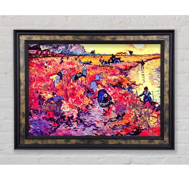 Van Gogh The Red Vines - Single Picture Frame Art Prints Bright Star Size: 59.7cm H x 84.1 cm W x 8cm D on Productcaster.