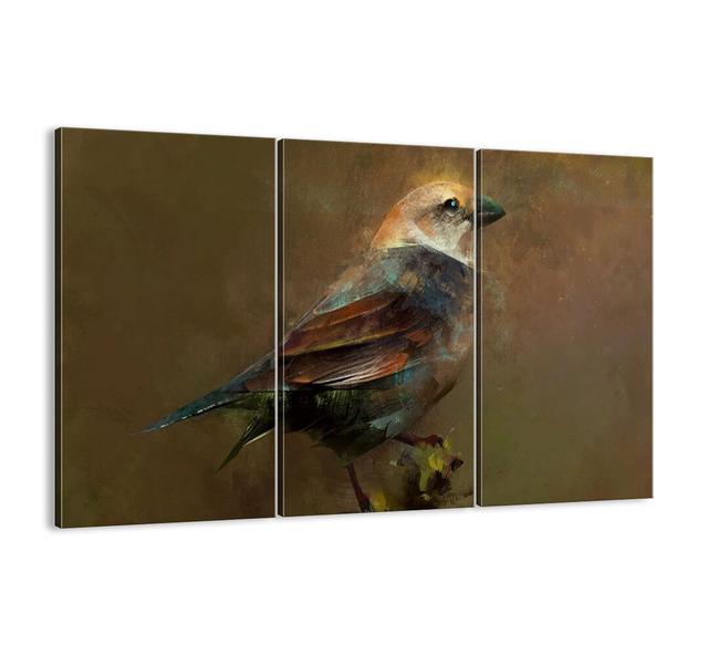 Sparrow, Small Birdie - 3 Piece Unframed Painting Print Set on Canvas Brayden Studio Size: 110cm H x 165cm W on Productcaster.