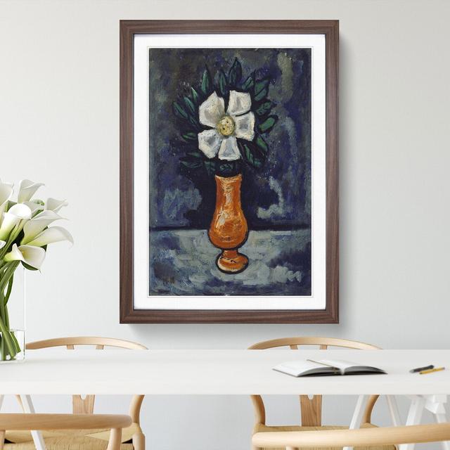 White Flower by Marsden Hartley - Picture Frame Painting East Urban Home Frame Option: Walnut, Size: 36cm H x 27cm W x 2cm D on Productcaster.