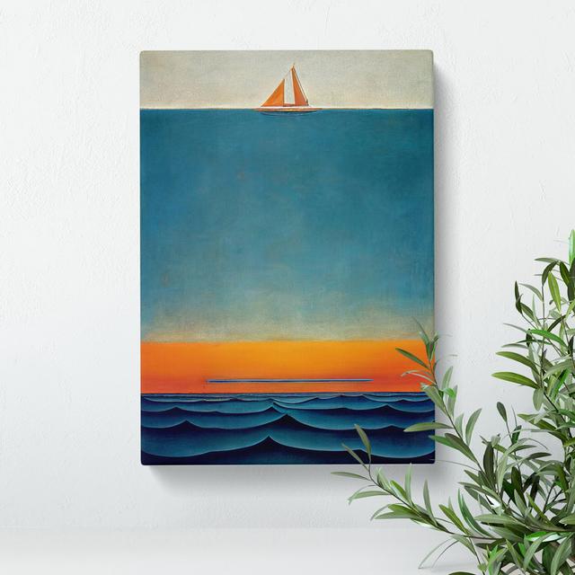 Boat Above the Horizon - Unframed Graphic Art on Canvas House of Hampton Size: 50cm H x 35cm W x 3cm D on Productcaster.