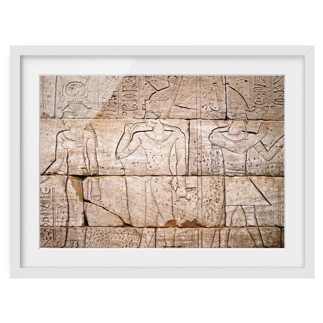 Egyptian Relief Framed Photographic Art Print East Urban Home Frame Options: Matt white, Size: 70cm H x 100cm W on Productcaster.