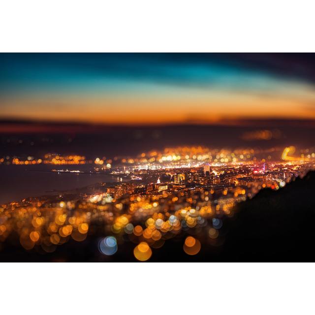 Night Aerial View Panorama of Varna - Wrapped Canvas Photograph 17 Stories Size: 30cm H x 46cm W on Productcaster.