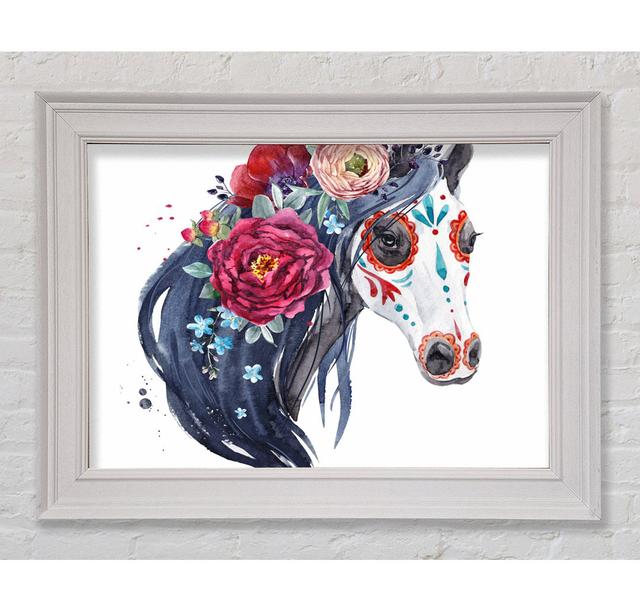 Day Of The Dead Horse Framed Print Rosalind Wheeler Size: 29.7cm H x 42cm W on Productcaster.