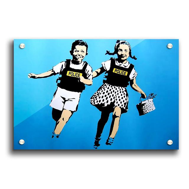 Jack and Gill Blue by Banksy - Unframed Graphic Art Print on Paper East Urban Home Size: 29.7cm H x 42cm W, Format: Acrylic on Productcaster.