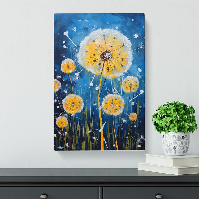 Dandelion Expressionism No.2 - Wrapped Canvas Print Marlow Home Co. Size: 76cm H x 50cm W x 3cm D on Productcaster.