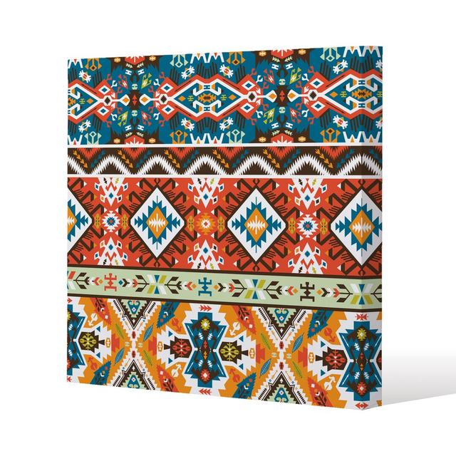 Colorful Pattern In Tribal Style Canvas Print Andrew Lee on Productcaster.