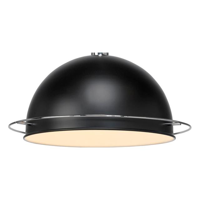 37cm Metal Bowl Pendant Shade Williston Forge Colour: Black/Chrome on Productcaster.