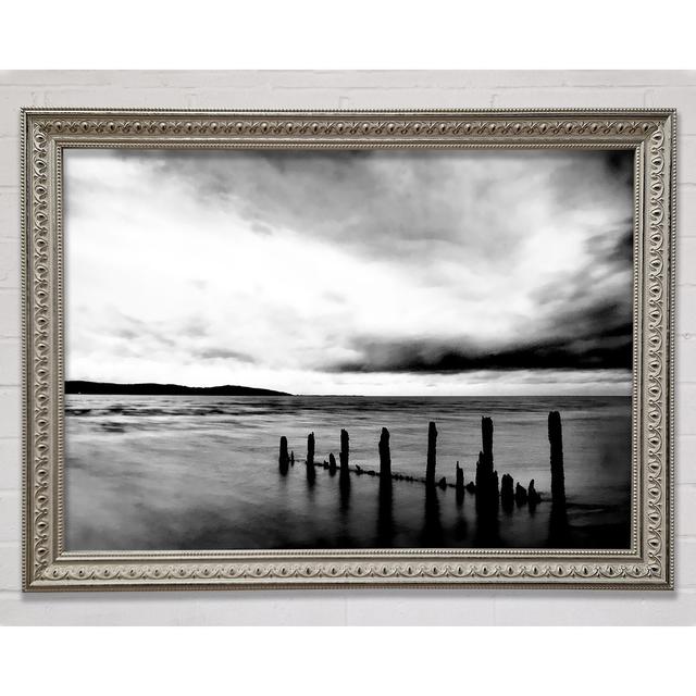 The Path To The Ocean B N W - Single Picture Frame Art Prints Bright Star Size: 21cm H x 29.7cm W on Productcaster.