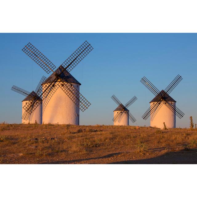 Branchon Windmills - La Mancha by SteveAllenPhoto - Wrapped Canvas Print Latitude Run Size: 81cm H x 122cm W x 3.8cm D on Productcaster.