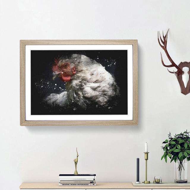 White Hen - Picture Frame Graphic Art Print East Urban Home Frame Option: Oak Framed, Size: 33cm H x 45cm W x 2cm D on Productcaster.