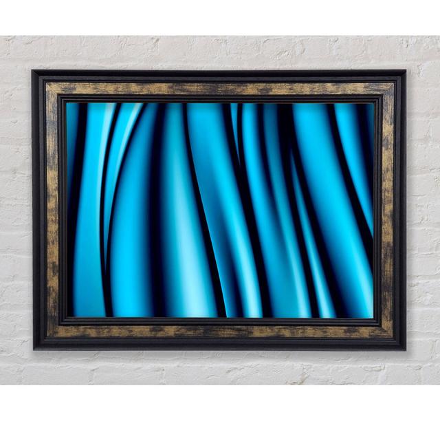 Blue Ice Sculptor Framed Print Ivy Bronx Size: 59.7cm H x 84.1cm W x 8cm D, Format: AntiqueSilver Framed Paper on Productcaster.