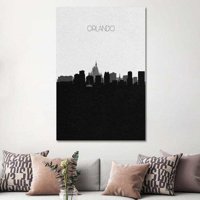 Orlando, Florida City Skyline by Ayse Deniz Akerman - Wrapped Canvas Gallery-Wrapped Canvas Giclée Ebern Designs Size: 152.4cm H x 101.6cm W x 3.81cm on Productcaster.