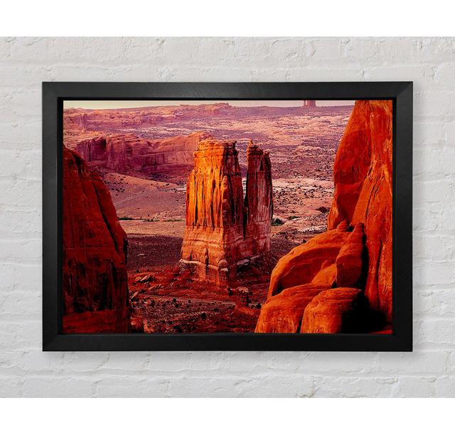 Courthouse Towers At Sunset Arches National Park Utah - Single Picture Frame Art Prints Bright Star Size: 84.1cm H x 118.9cm W x 3.4cm D on Productcaster.