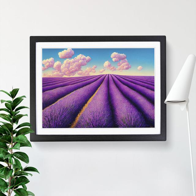 Fabulous Lavender Flower Field - Picture Frame Graphic Art ClassicLiving Frame Colour: Black Framed, Size: 25cm H x 34cm W x 2cm D on Productcaster.