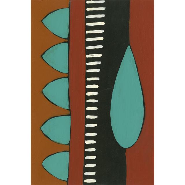 Rust and Teal Patterns I by Regina Moore - Wrapped Canvas Painting Corrigan Studio Size: 30cm H x 20cm W on Productcaster.