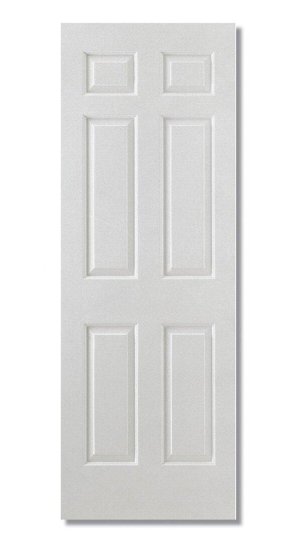 Smooth 6P Primed White Internal Fire Door LPD Doors Door Size: 198.1 cm H x 68.6 cm W x 4.4 cm D on Productcaster.