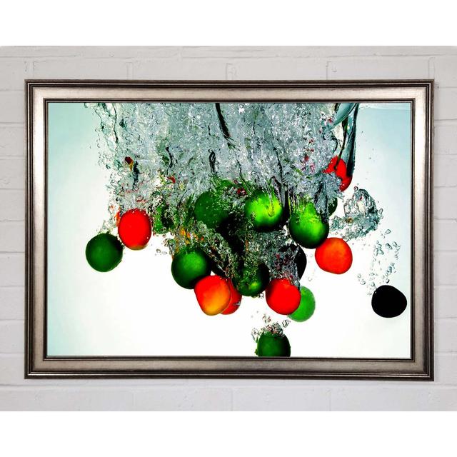 Water Splash Fruit - Print Brayden Studio Size: 59.7cm H x 84.1cm W x 1.5cm D on Productcaster.