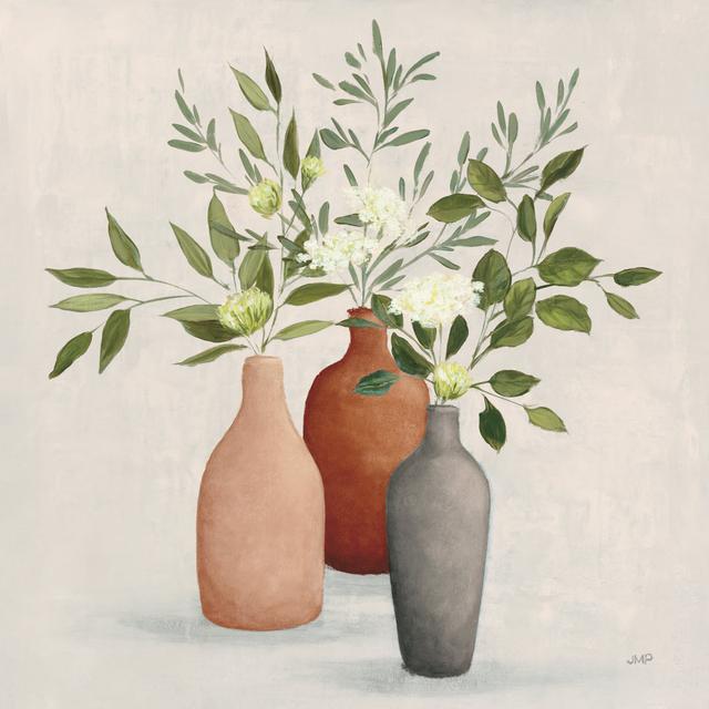 Natural Bouquet II Gray by Julia Purinton - Wrapped Canvas Graphic Art Rosalind Wheeler Size: 122cm H x 122cm W on Productcaster.