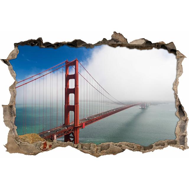 Wandtattoo Golden-Gate-Bridge San Francisco East Urban Home Größe: 62 cm H x 92 cm B x 0,02 cm T on Productcaster.