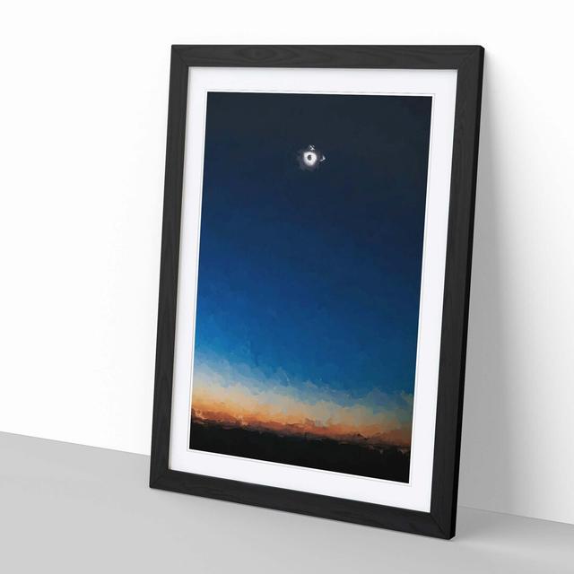 Total Eclipse of the Sun in Abstract - Picture Frame Graphic Art Print East Urban Home Frame Option: Black, Size: 91cm H x 60cm W x 2cm D on Productcaster.