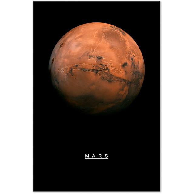 Mars - Wrapped Canvas Graphic Art Print East Urban Home Size: 90 cm H x 60 cm W on Productcaster.