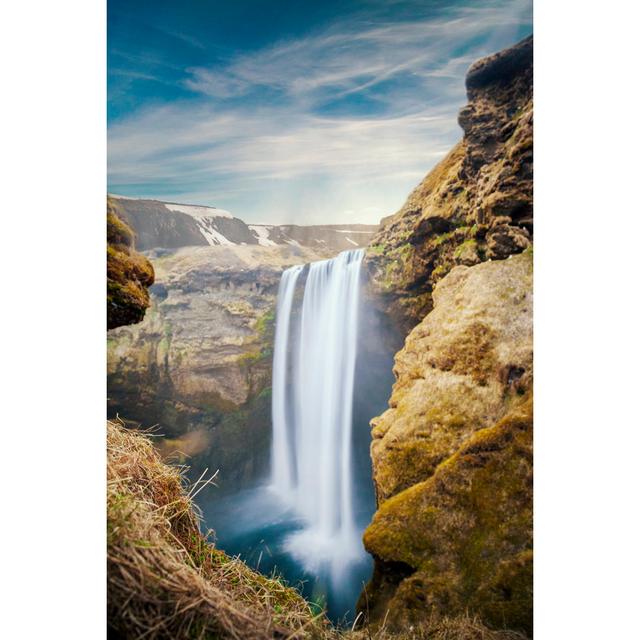 Skogafoss Waterfall Iceland by LukaTDB - Wrapped Canvas Art Prints Alpen Home Size: 76cm H x 51cm W x 3.8cm D on Productcaster.