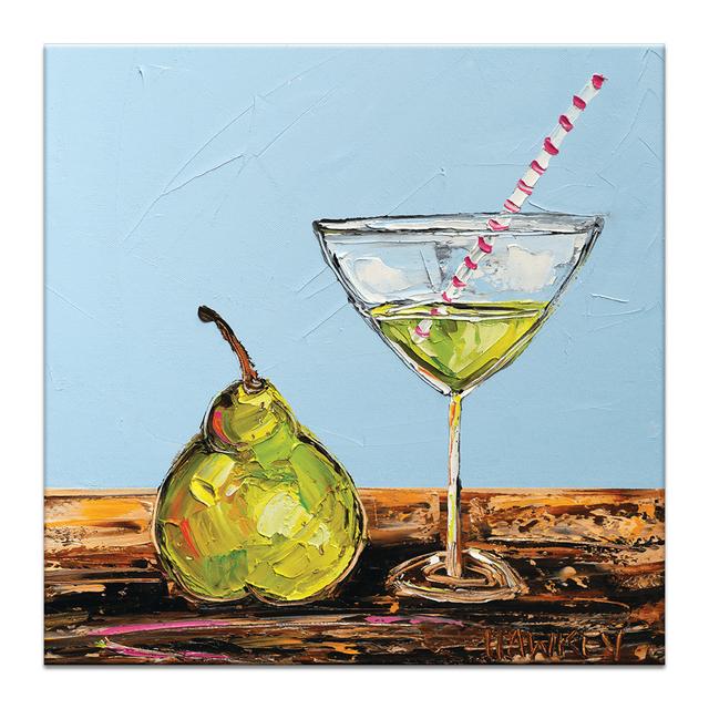 Peartini by Angela Hawkey - Painting Rosalind Wheeler Format: Wrapped Canvas, Size: 102cm H x 102cm W x 3cm D on Productcaster.