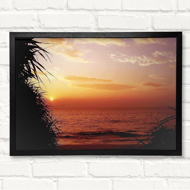 Paradise Calm Framed Print House of Hampton Size: 59.7cm H x 84.1cm W on Productcaster.