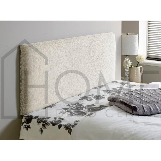 Upholstered Headboard Home deco centre Upholstery: Chenille, Size: Small Single (2'6), Colour: Ivory on Productcaster.