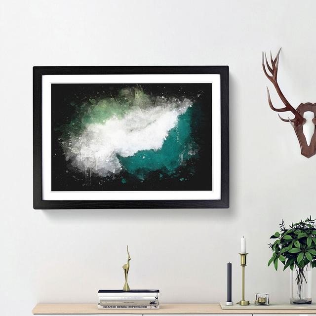 Green Crashing Waves in Australia - Picture Frame Graphic Art Print East Urban Home Frame Option: Black Framed, Size: 45cm H x 63cm W x 2cm D on Productcaster.