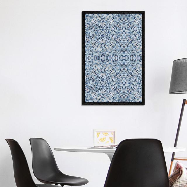 Clandestine Blue - Print on Canvas Latitude Vive Format: Black Framed, Size: 101.6cm H x 66.04cm W x 3.81cm D on Productcaster.