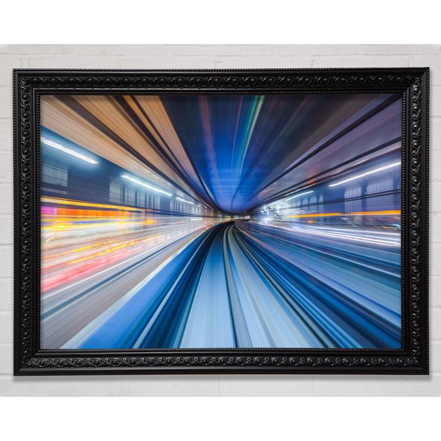 Tunnel Of Light And Colour Framed Print Ivy Bronx Format: Black Framed Paper, Size: 29.7cm H x 42cm W x 3cm D on Productcaster.