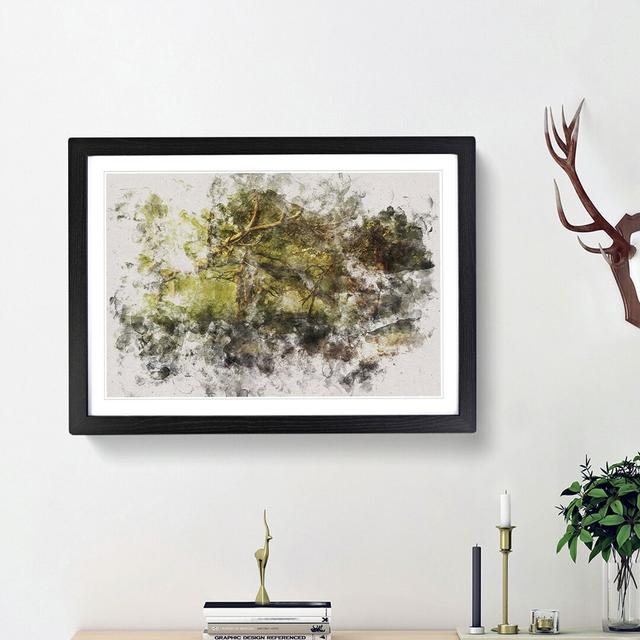 Mystical Forest - Picture Frame Painting Print East Urban Home Size: 40cm H x 60cm W x 2cm D, Frame Option: Black Framed on Productcaster.