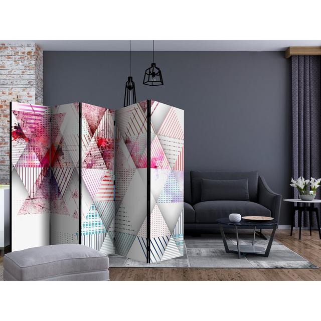 225cm W x 172cm H 5 - Panel Wood Folding Room Divider East Urban Home on Productcaster.