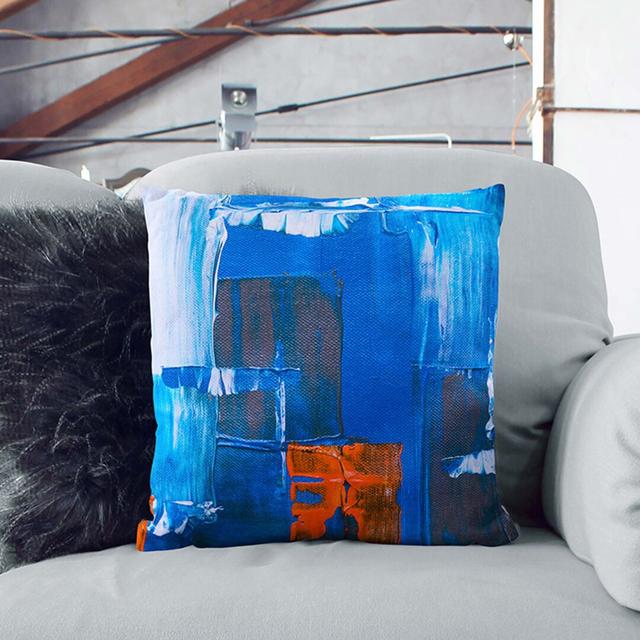 Abstract Art Painting Vol.315 by S.Johnson Cushion with Filling East Urban Home Size: 40 x 40 cm, Backing Colour: White on Productcaster.